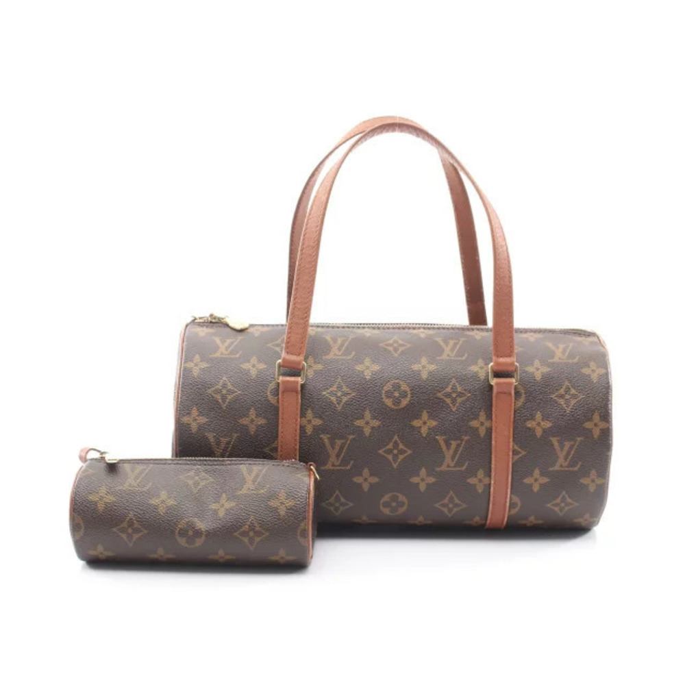 Louis Vuitton Papillon handbag canvas leather Monogram brown